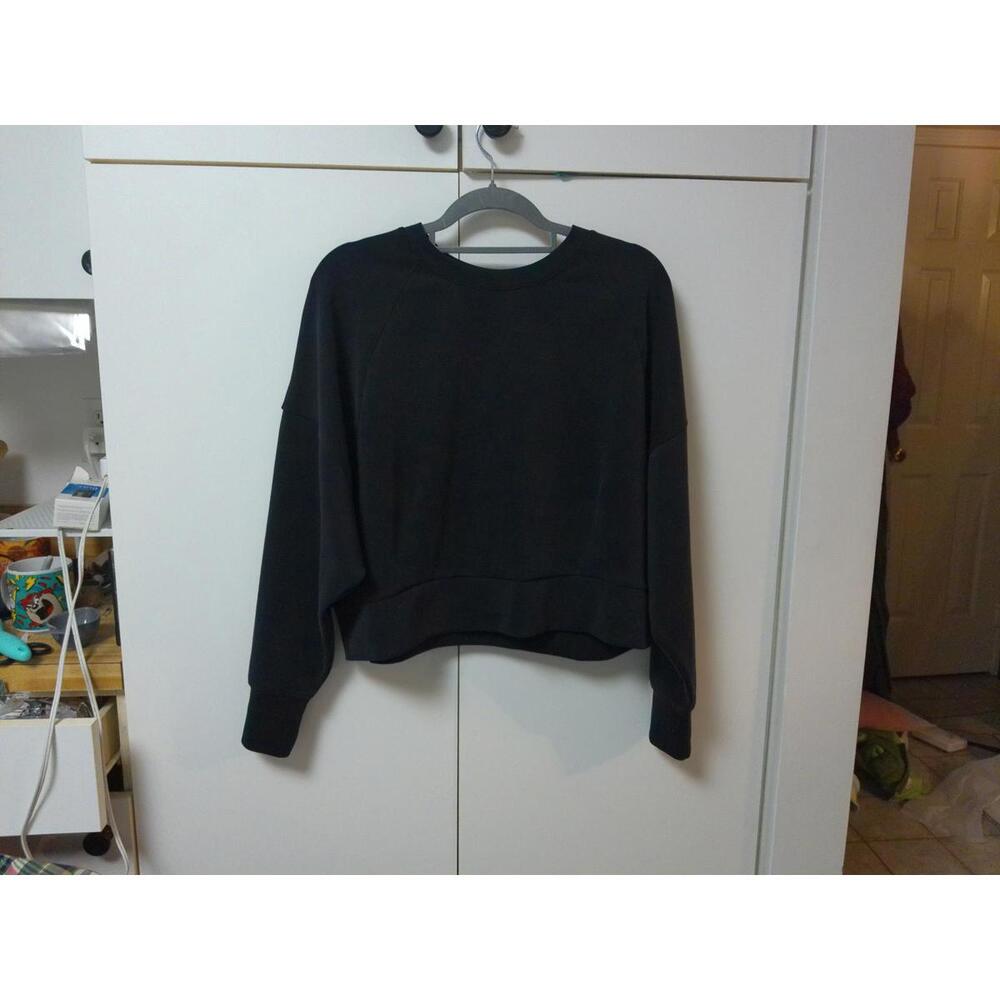 FLX womens solace crewneck pullover top sz M lagenlook minimalist goth comfy - Picture 3 of 7